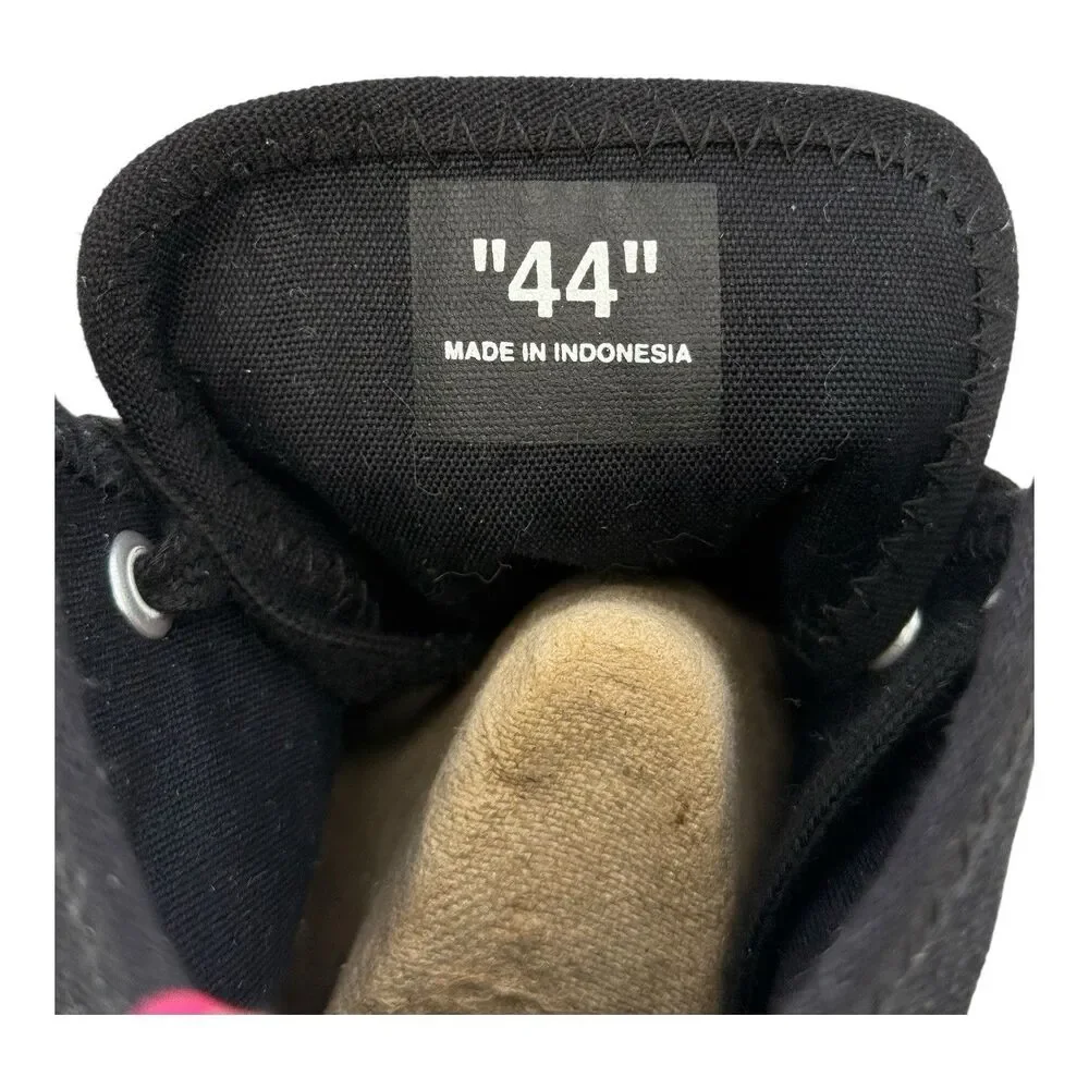 Off White C/O Virgil Abloh High Top Sneakers 44 Black 10.5 - 11